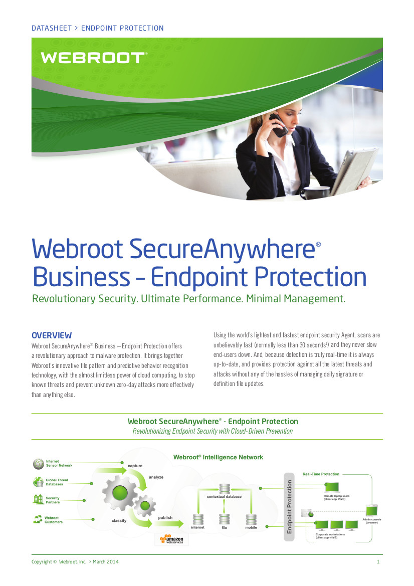 webroot secureanywhere endpoint protection